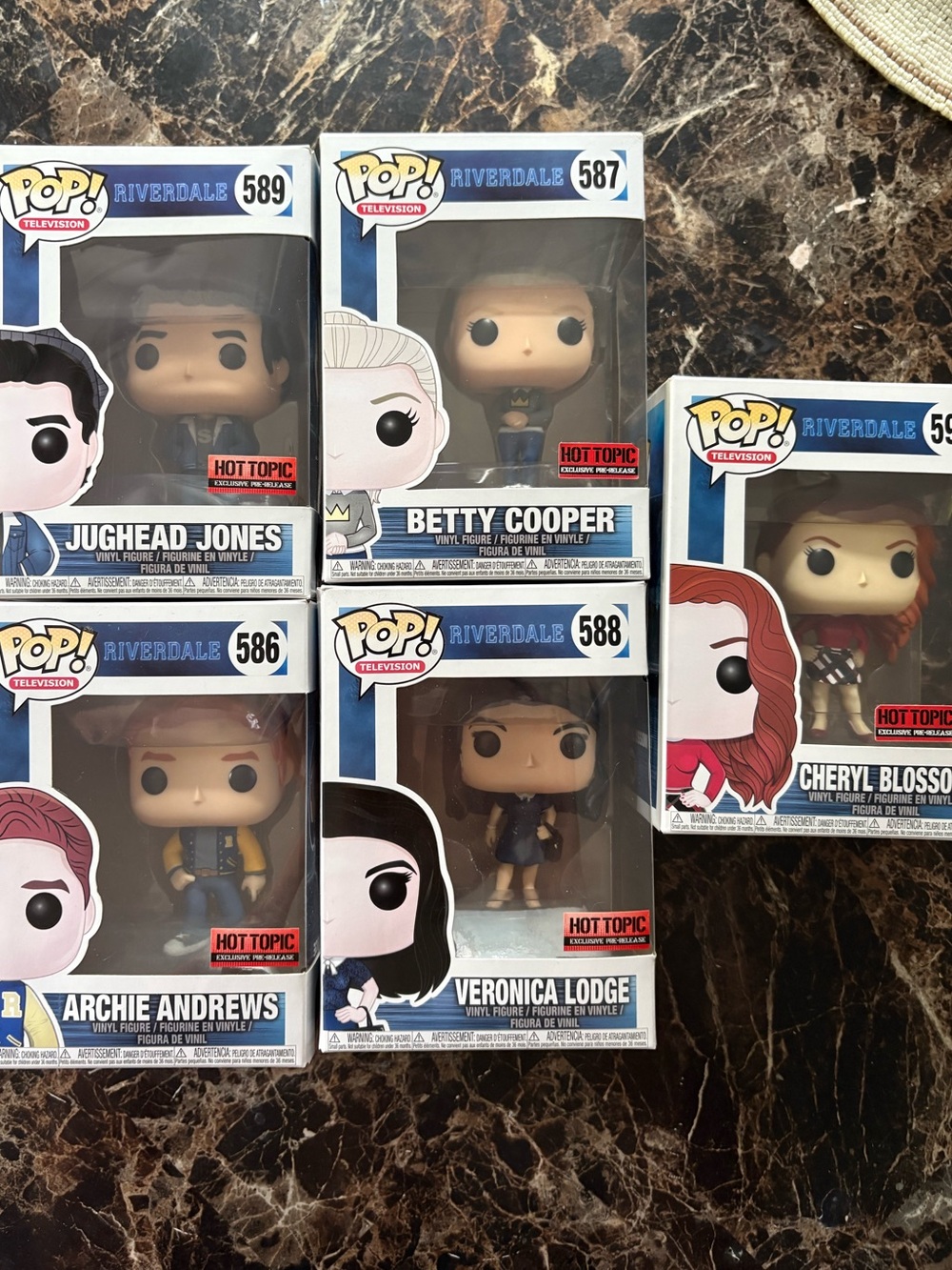 Riverdale Pop! Vinyl Figure Set - Jughead, Archie, Betty, Veronica, Cheryl